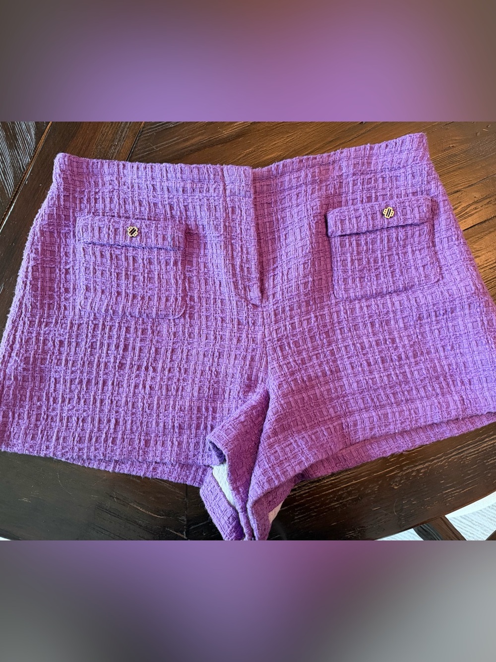 Maje Tweed High-Waist Shorts